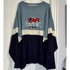 Avirex Men's Sweater Striped Size 3XL